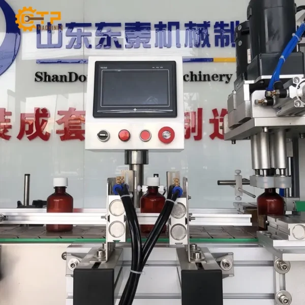 Dây Chuyền Chiết Rót Siết Nắp Tinh Dầu 6 Vòi 11 day chuyen chiet rot tinh dau 6 voi bom tu tu dong 4