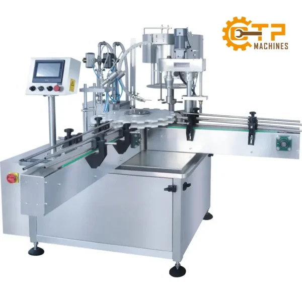 Máy Chiết Rót Và Siết Nắp Chai Tinh Dầu 3 In 1 Tự Động Dạng Xoay 9 may chiet rot va siet nap chai tinh dau 3 in 1 02