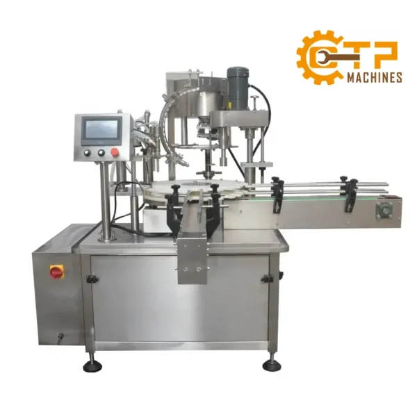 Máy Chiết Rót Và Siết Nắp Chai Tinh Dầu 3 In 1 Tự Động Dạng Xoay 8 may chiet rot va siet nap chai tinh dau 3 in 1 03