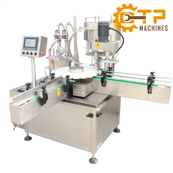 Máy Chiết Rót Và Siết Nắp Chai Tinh Dầu 3 In 1 Tự Động Dạng Xoay 7 may chiet rot va siet nap chai tinh dau 3 in 1 04