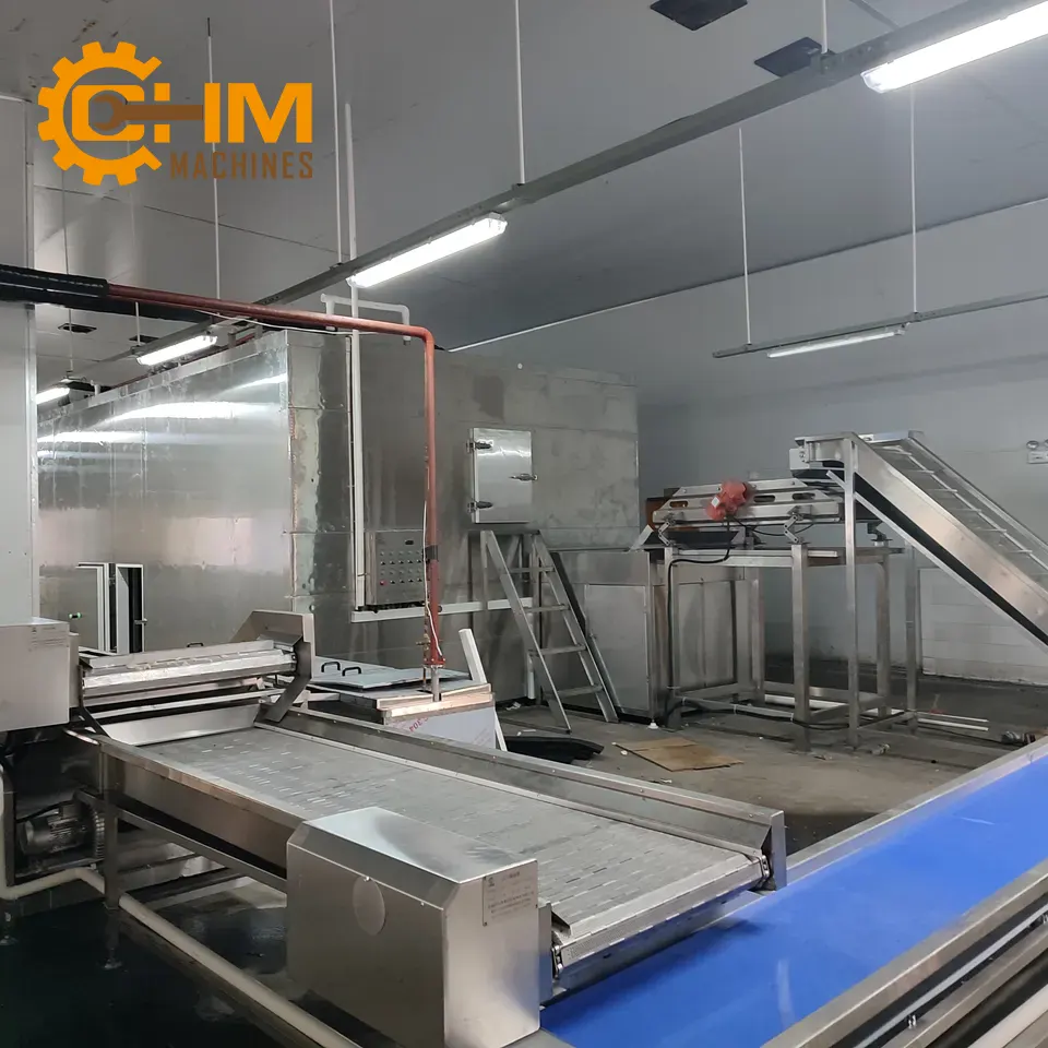 Dây Chuyền Sản Xuất Đông Lạnh IQF 9 Năng suất cao giảm sức lao động và nhân công