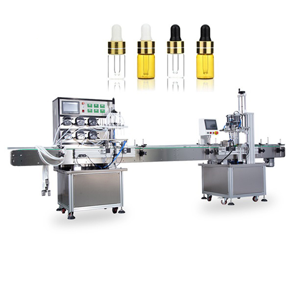 Dây Chuyền Chiết Rót Siết Nắp Tinh Dầu 6 Vòi