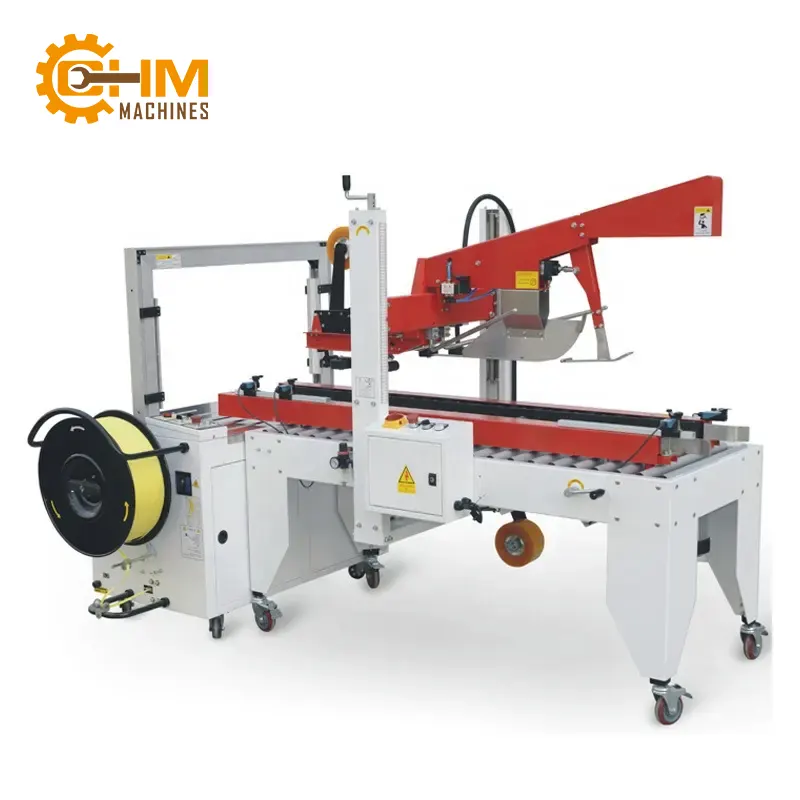 Dây Chuyền Dán Băng Dính Và Đai Thùng Tự Động 9 Được cấu tạo từ chất liệu cao cấp nâng cao tuổi thọ