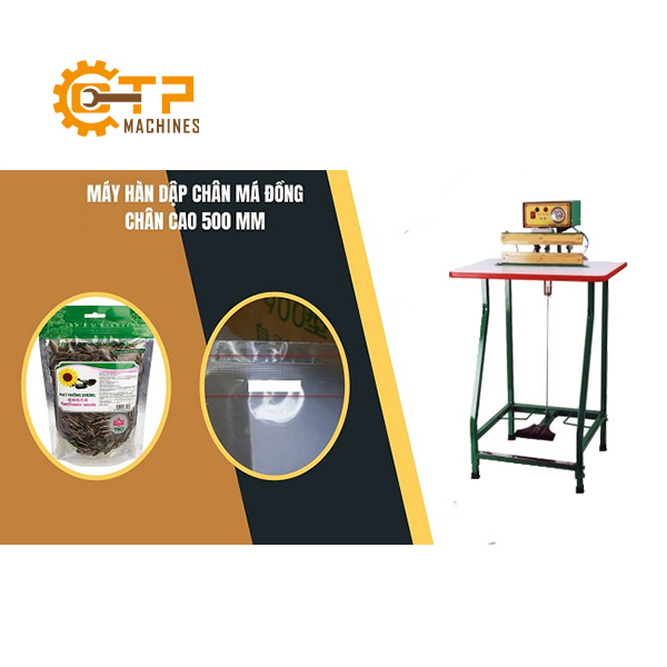 Máy Hàn Miệng Túi Dập Chân Má Đồng 500MM 5 Thiết bị được người dùng ưa chuộng