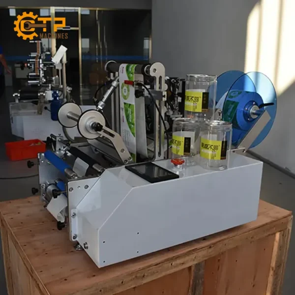 Máy Dán Decal Chai Tròn Bán Tự Động KF-603 12 may dan decal chai tron ban tu dong kf 603 05