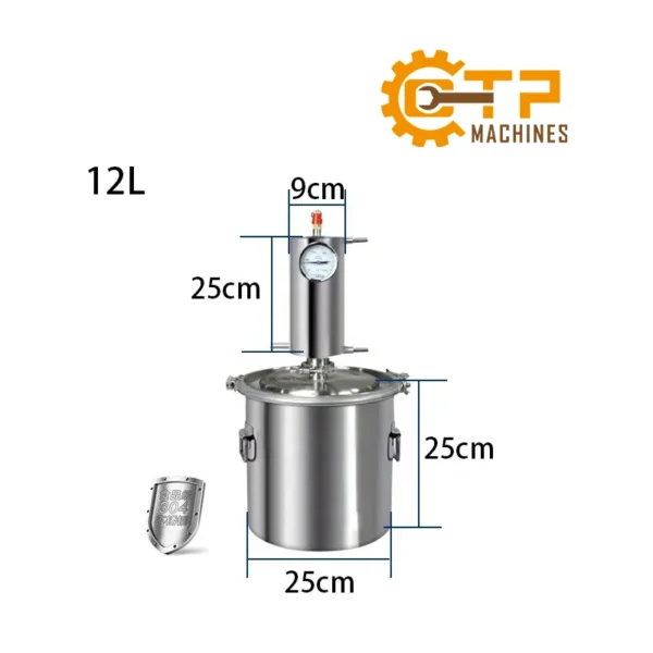 Máy Chưng Cất Tinh Dầu 12 Lít 10 may chung cat tinh dau 12 lit 2