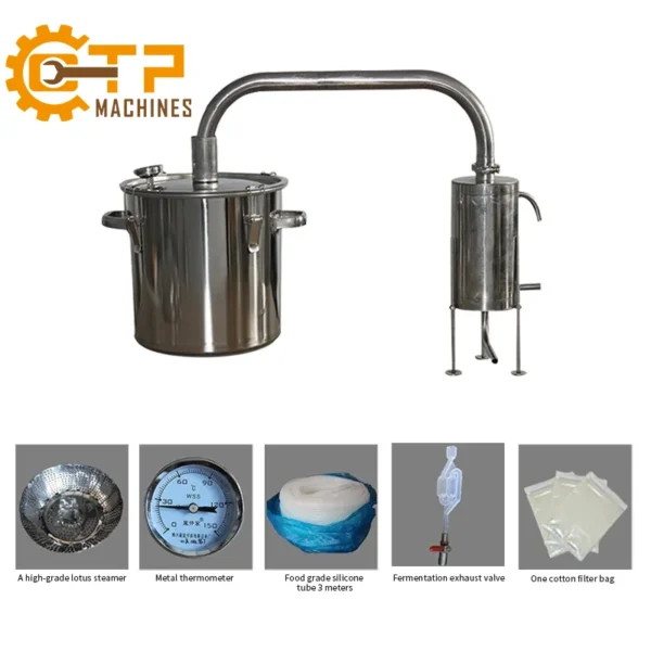 Nồi Chưng Cất Tinh Dầu Nhiên Liệu Ngoài 8 noi chung cat tinh dau nhien lieu ngoai 2