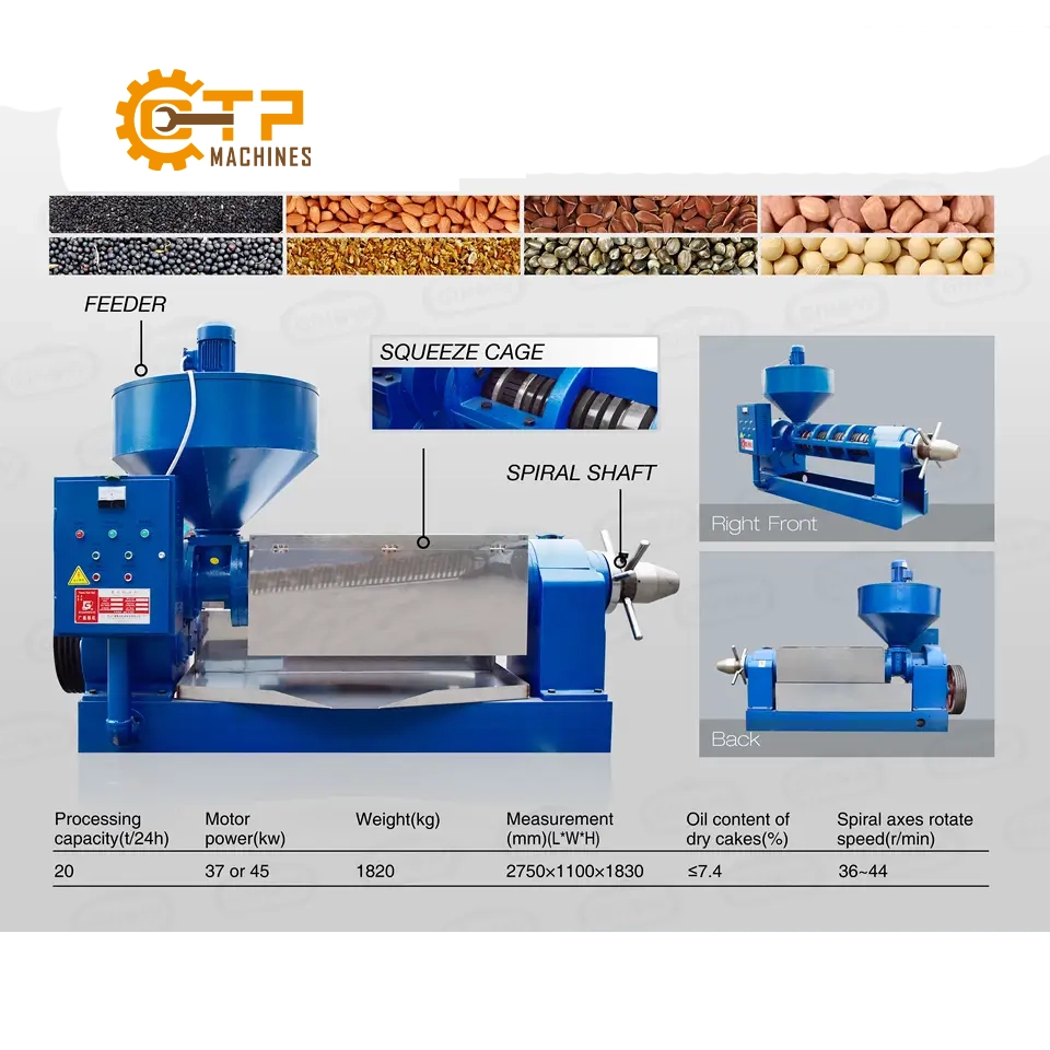 Máy Ép Dầu Thực Vật TP – 168 7 Dễ dàng vận hành và sử dụng